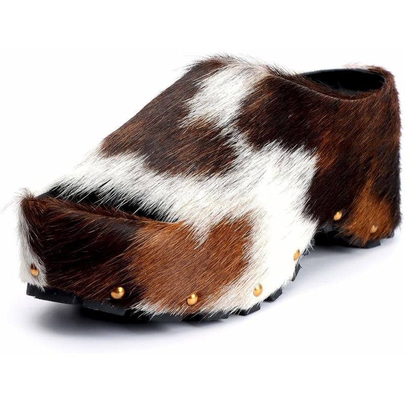 Long-Hair Chunky Slip on Shoes