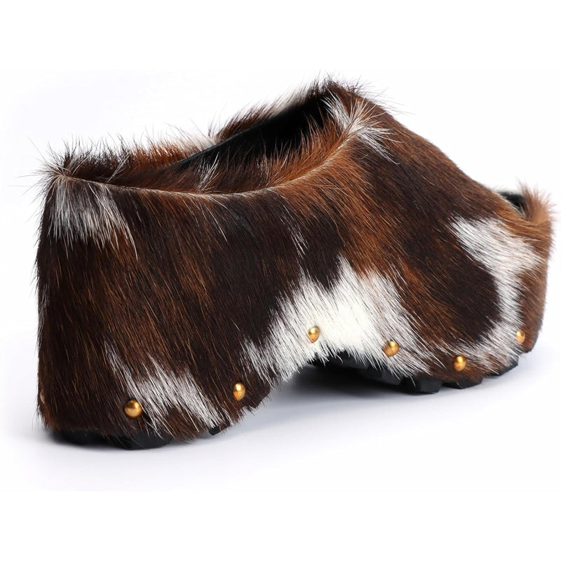 Long-Hair Chunky Slip on Shoes