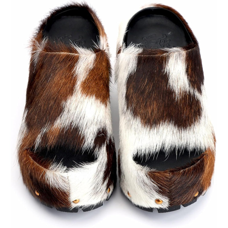 Long-Hair Chunky Slip on Shoes